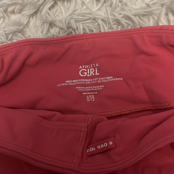 Athleta High Rise PowerVita Chit Chat Tight Leggings - Picture 2 of 2